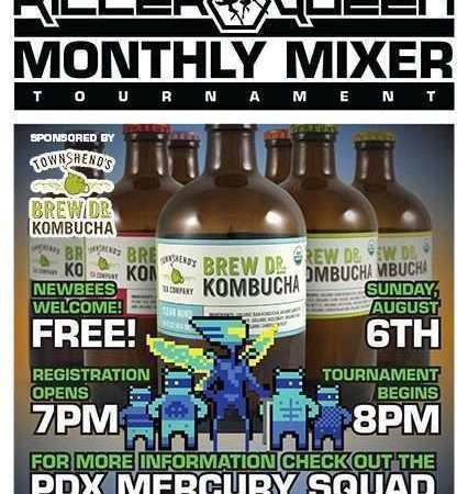 Image for Killer Queen Monthly Mixer Sponsored by Brew. Dr. Kombucha – Sunday 9/6, 7pm