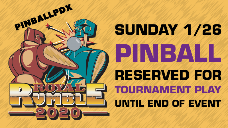Image for Pinball Tables Reserved for PinballPDX Royal Rumble Players