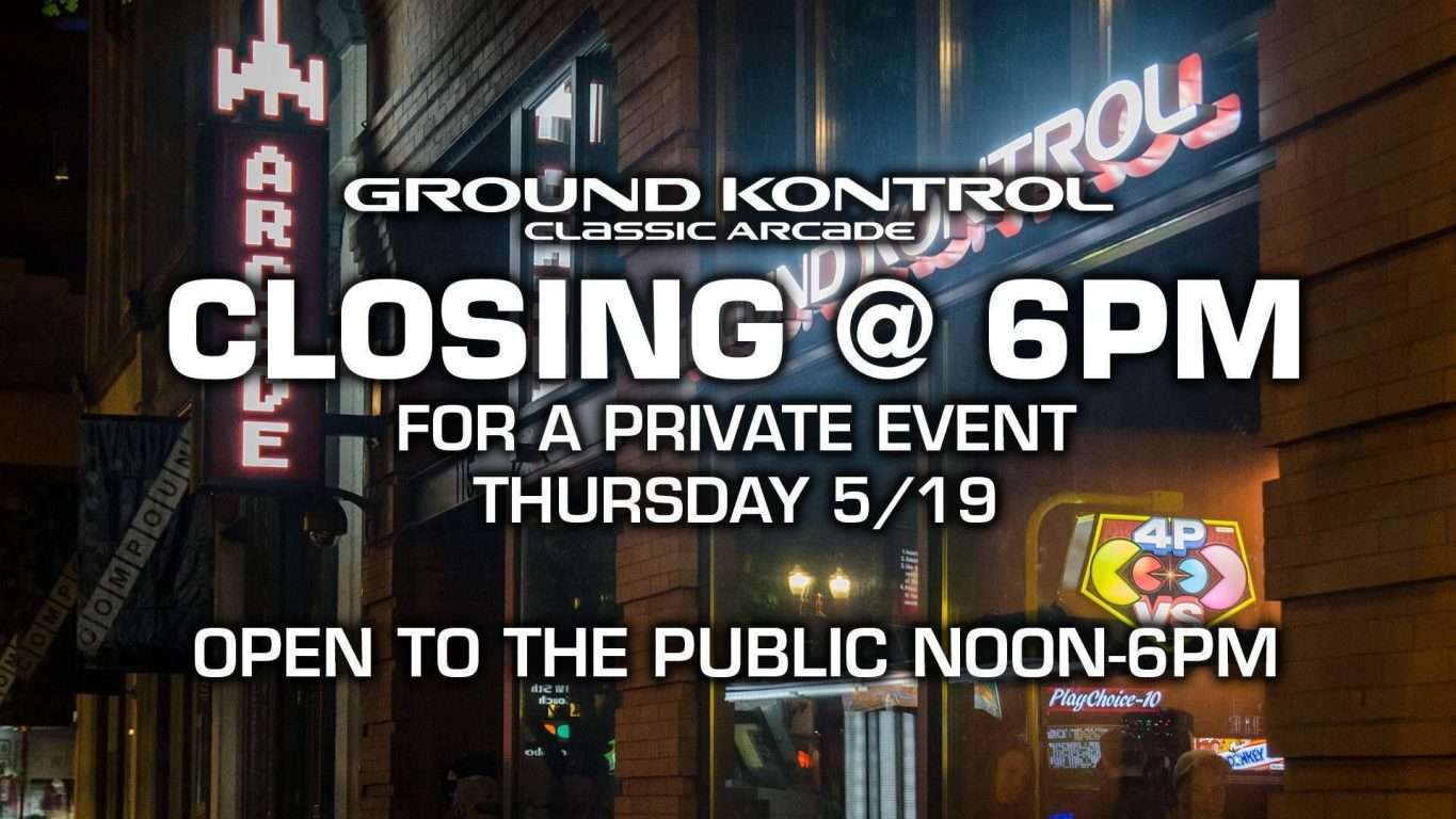 Closing Early at 6PM For a Private Event