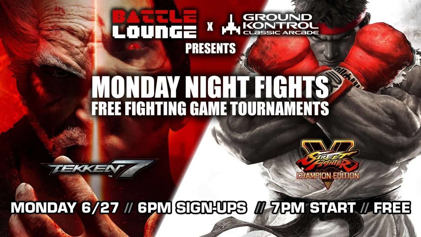 Monday Night Fights: Free Tekken 7 and Street Fighter V Tournaments