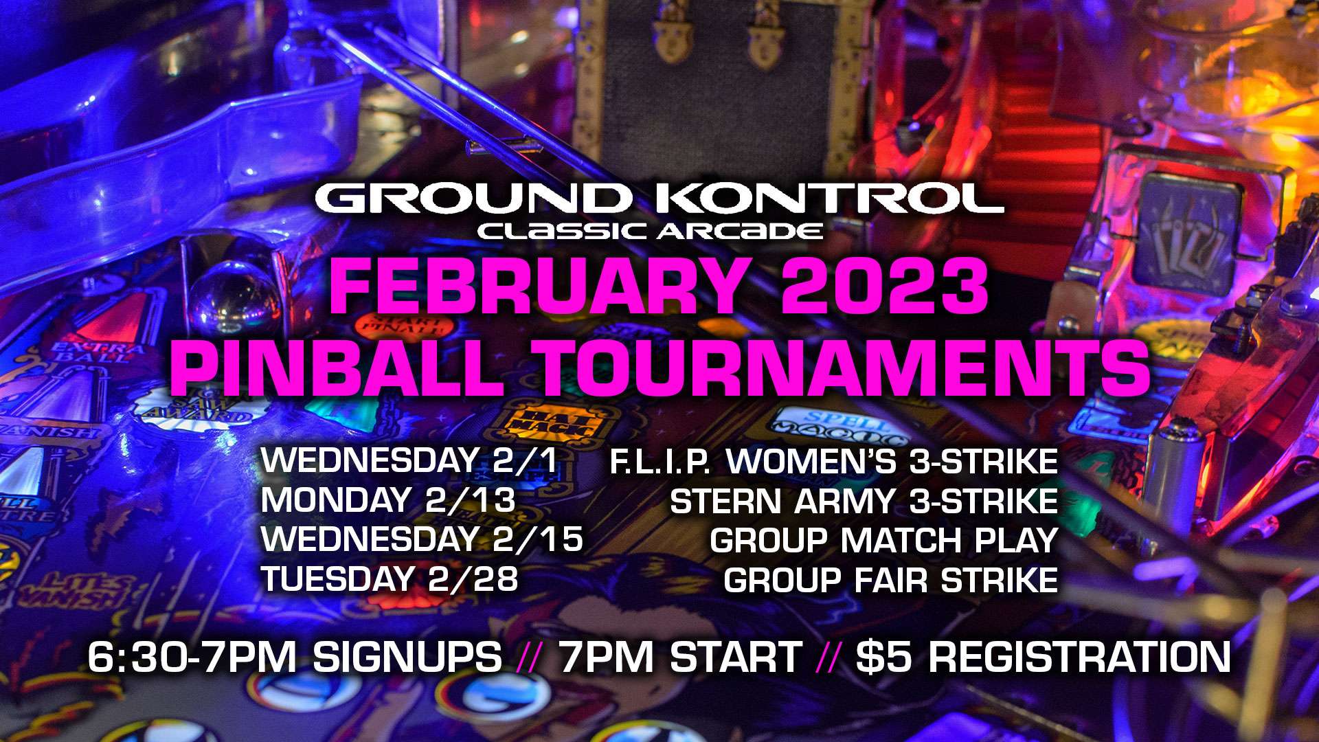 February 2023 Pinball Tournaments