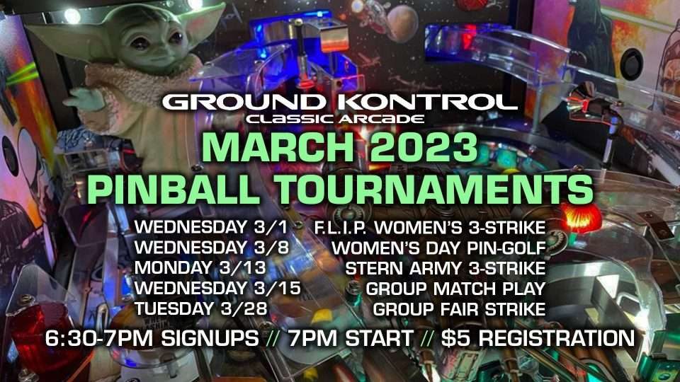 March 2023 Pinball Tournaments