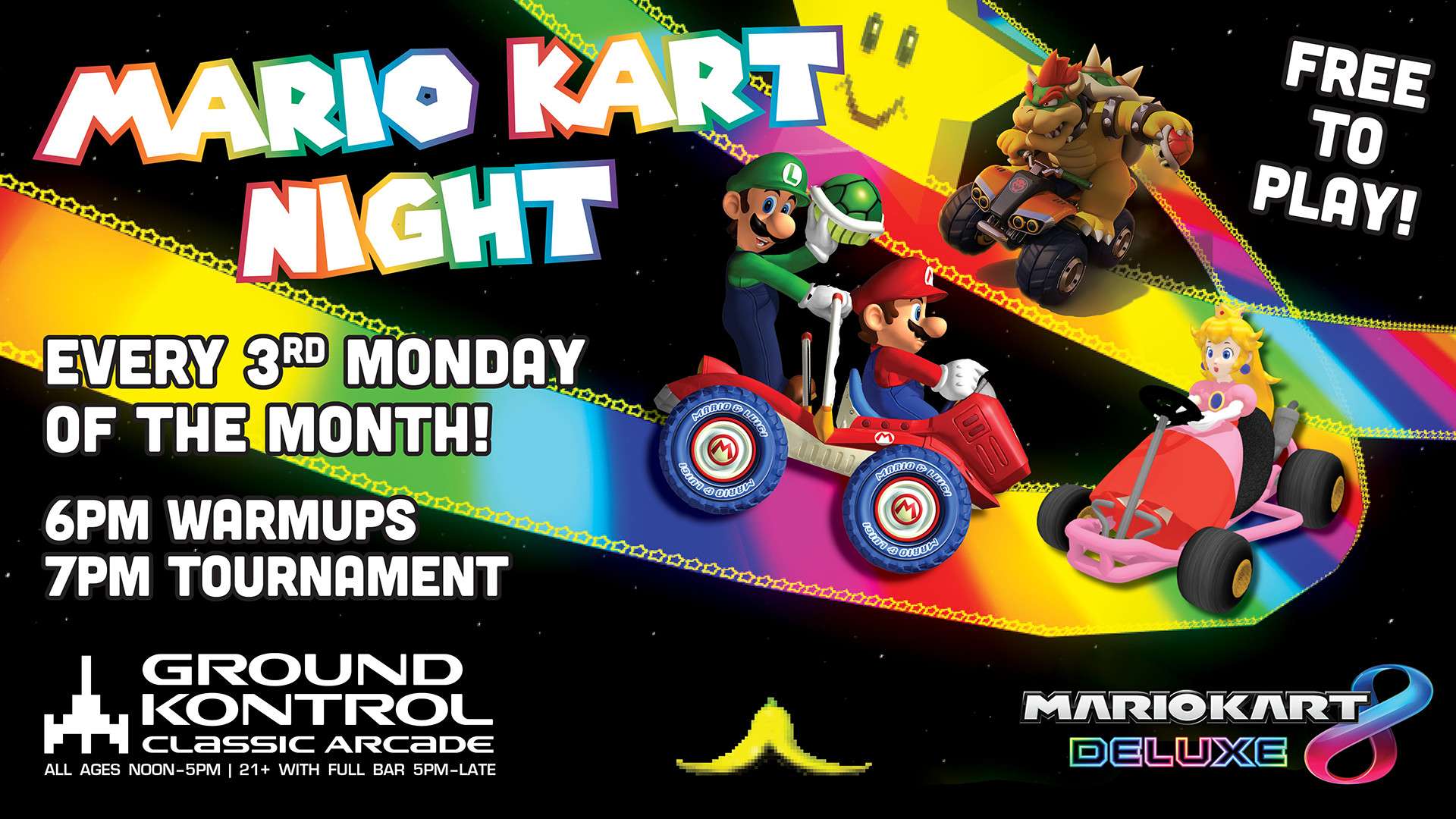 Mario Kart 8 Tournament - December 28th — Deacon Baldy's Bar