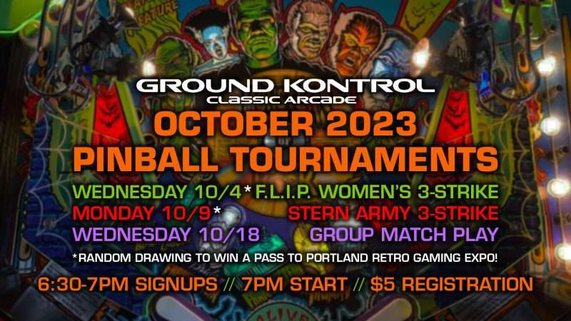 Image for October 2023 Pinball Tournaments