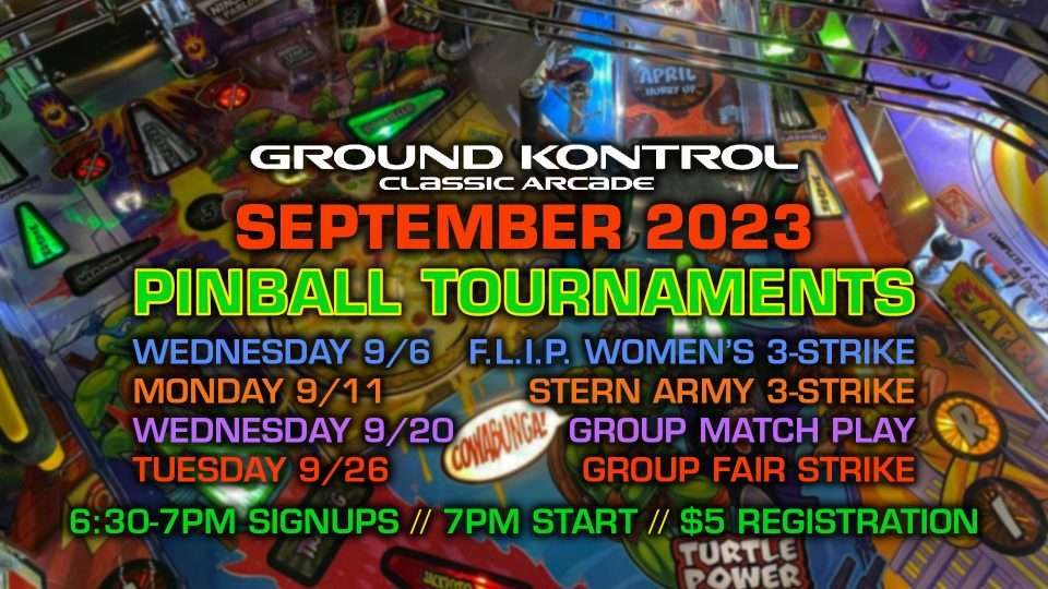 September 2023 Pinball Tournaments
