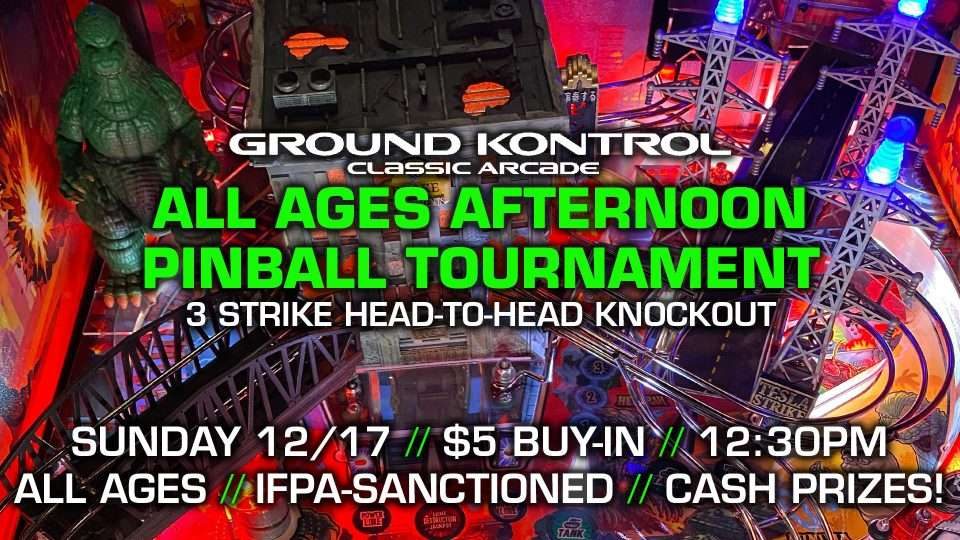 All Ages Stern Army Pinball Tournament