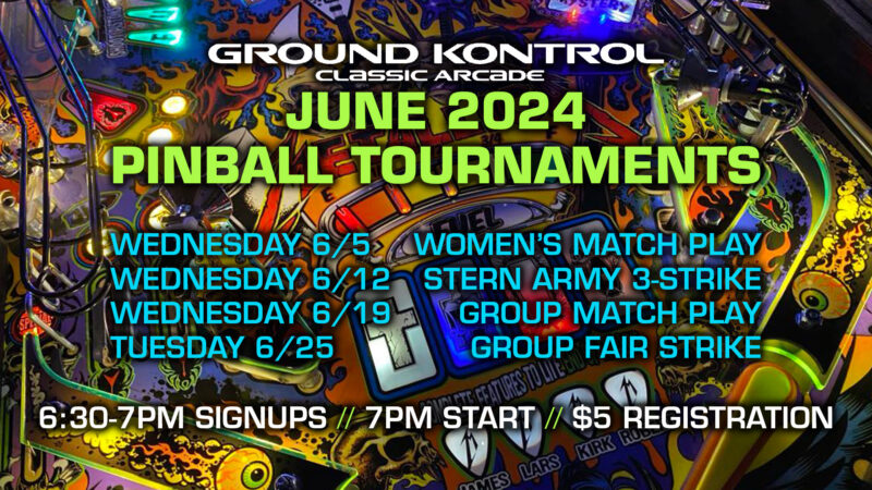 Image for June 2024 Pinball Tournaments