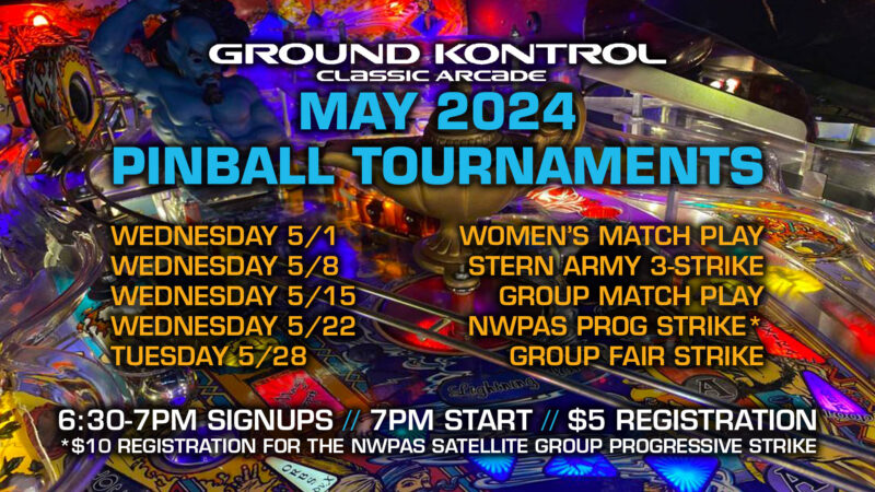 Image for May 2024 Pinball Tournaments