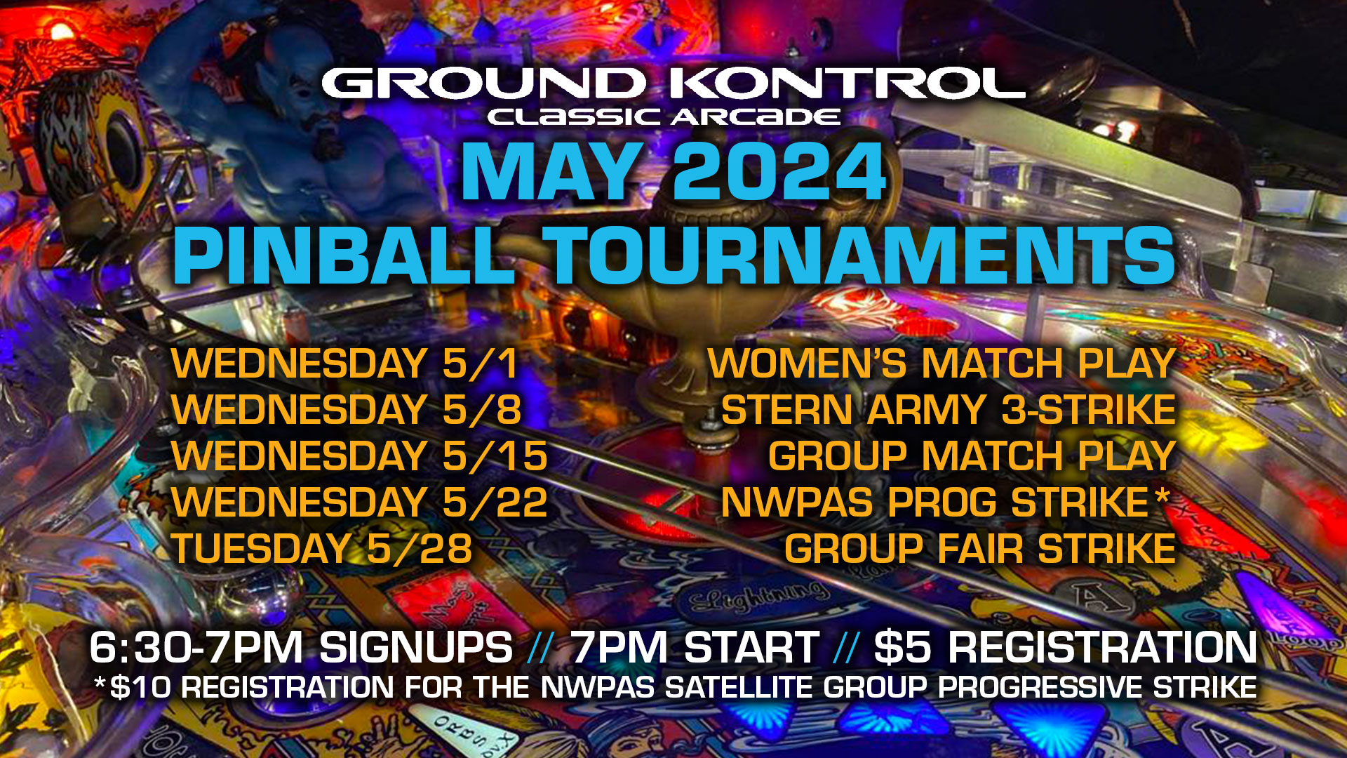 May 2024 Pinball Tournaments