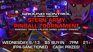 Stern Army Pinball Tournament (August 2025)