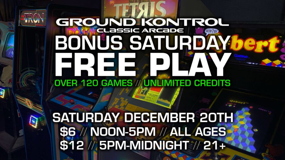 Bonus Saturday FREE PLAY Party! (December 2025)