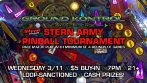 Stern Army Pinball Tournament (March 2026)