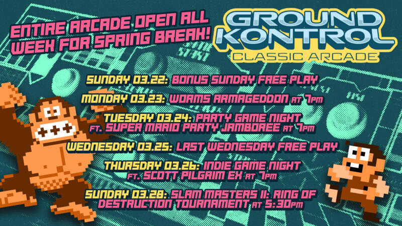 Image for Spring Break Hours: Entire Arcade Open All Week!