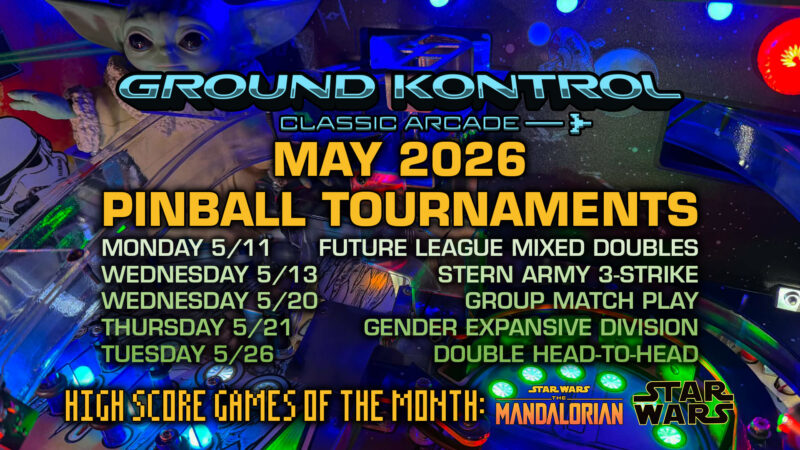 Image for May 2026 Pinball Tournaments