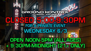 Closed From 5-9:30PM For a Private Event
