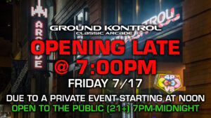 Closed Until 7PM For a Private Event