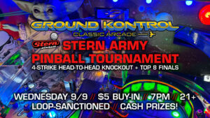 Stern Army 4-Strike Pinball Tournament